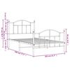 vidaXL Metallinen sängynrunko päädyillä musta 100x190 cm