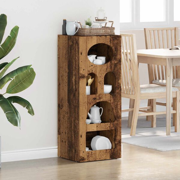 vidaXL Sivup&ouml;yt&auml; Vanha puu 40 x 35 x 100,5 cm Tekninen puu