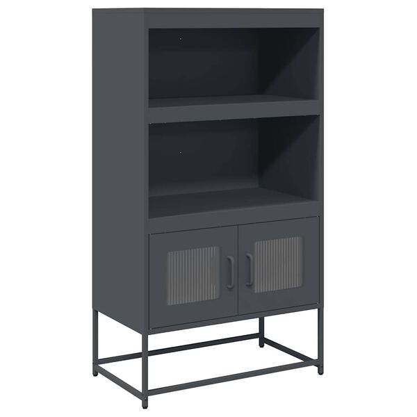 vidaXL Highboard Antrasiitti 68x39x123 cm terästä