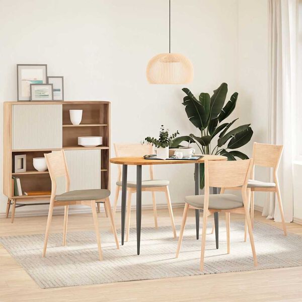 vidaXL Pöytälevy Vaaleanruskea 100x50x2 cm Massiivipuu Tammi Soikea