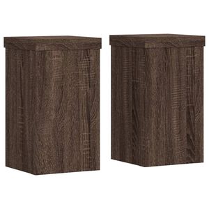 vidaXL Kasviteline 2 kpl Ruskea tammi 10 x 10 x 18 cm Tekninen puu