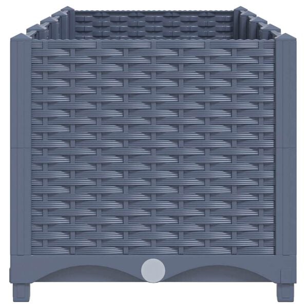 vidaXL Korotettu kukkalaatikko 160x40x38 cm polypropeeni