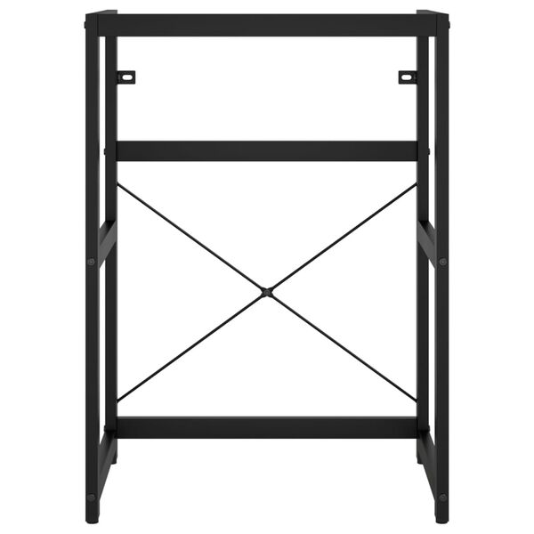 vidaXL Kylpyhuoneen pesualtaan kehys musta 59x38x83 cm rauta