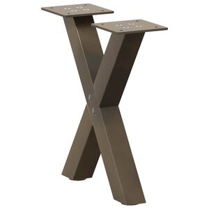 vidaXL Sohvap&ouml;yd&auml;n jalat X-muotoiset 2 kpl Luonnonv&auml;rinen ter&auml;s 30x(30-31) cm Ter&auml;s