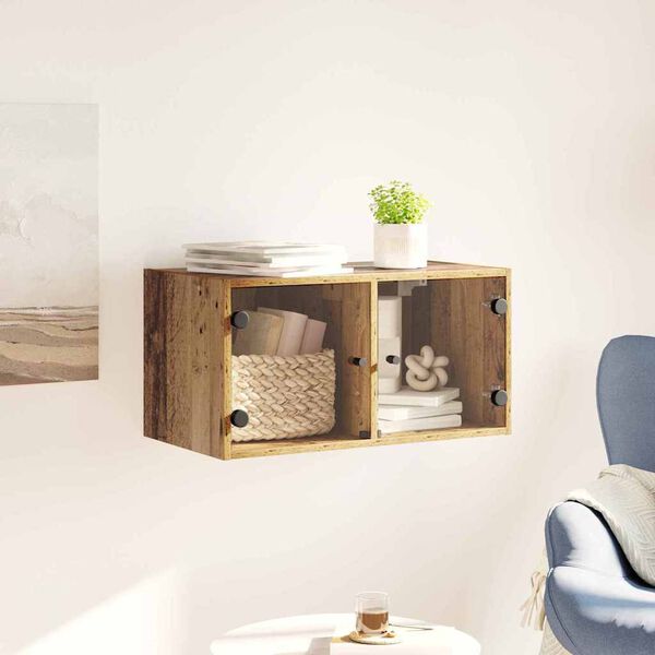 vidaXL Seinäkaappi Vanha Puu 68 x 37 x 35 cm Tekninen puu