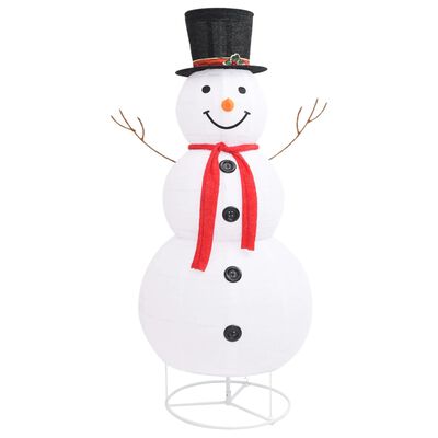 vidaXL Lumiukko joulukoriste LED-valoilla ylellinen kangas 180 cm
