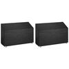 vidaXL Puutarhapenkkisuojat 2 kpl 8 purjerengasta 190x70x70/88 cm PE