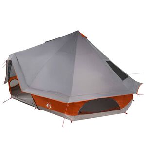 vidaXL Perhe Tipi Teltta Tipi Harmaa ja oranssi 680 x 430 x 270 cm
