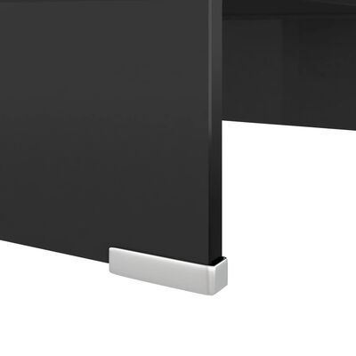 vidaXL TV-taso/Näyttöteline Musta lasi 40x25x11 cm