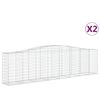 vidaXL Kaarevat kivikorit 2 kpl 400x50x100/120 cm galvanoitu rauta