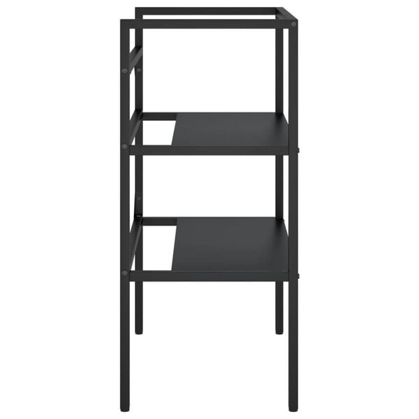 vidaXL Kylpyhuoneen pesualtaan kehys musta 59x38x83 cm rauta