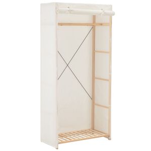 vidaXL Vaatekaappi valkoinen 79x40x170 cm kangas