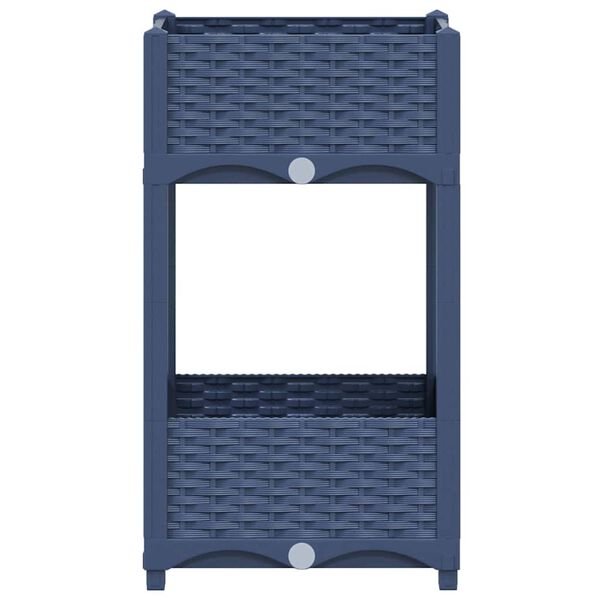 vidaXL Korotettu kukkalaatikko 40x40x71 cm polypropeeni