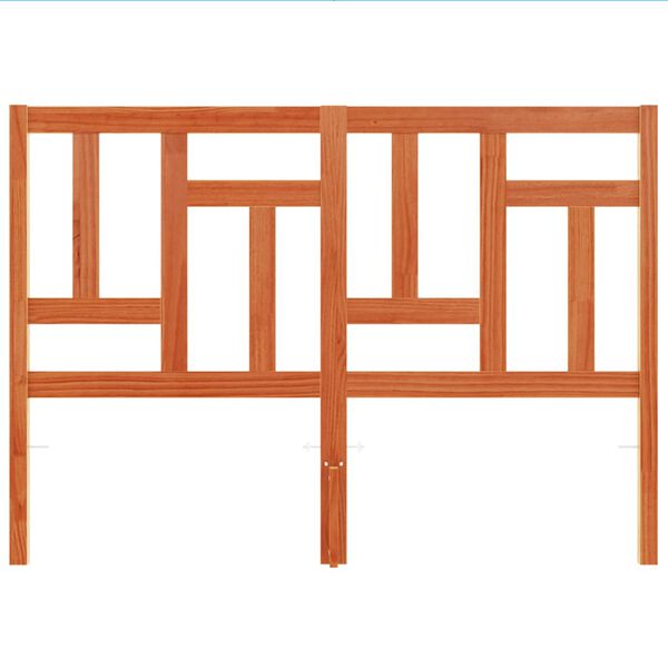 vidaXL Sängynpääty ruskea 135 cm täysi mänty