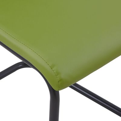vidaXL Takajalattomat ruokapöydän tuolit 4 kpl vihreä keinonahka