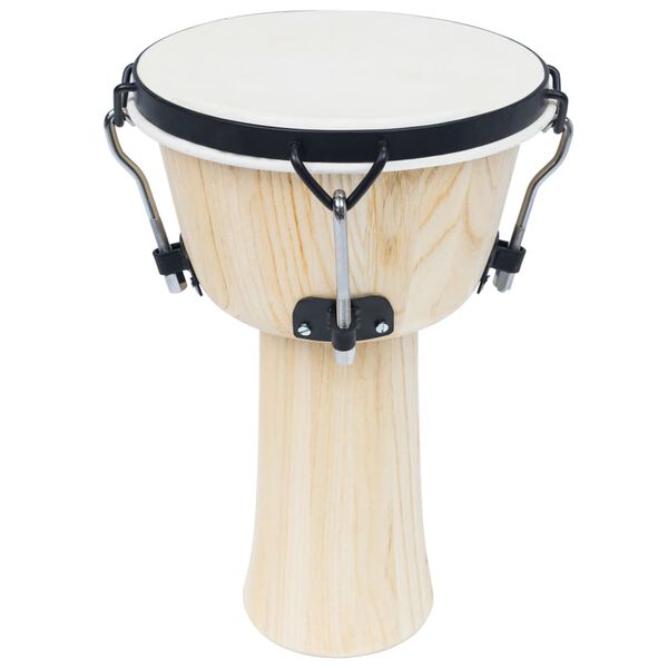 vidaXL Djembe-rumpu kiristystangolla 25 cm vuohennahka