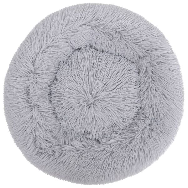 vidaXL Pest&auml;v&auml; koiran/kissan tyyny vaaleanharmaa 70x70x15 cm plyysi