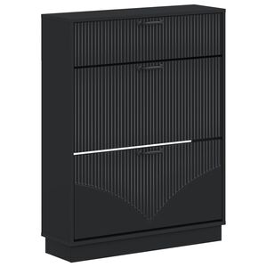 vidaXL Kenk&auml;kaappi HOORN 78 x 24 x 100 cm Tekninen puu Musta