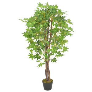 vidaXL Tekokasvi vaahtera ruukulla vihre&auml; 120 cm