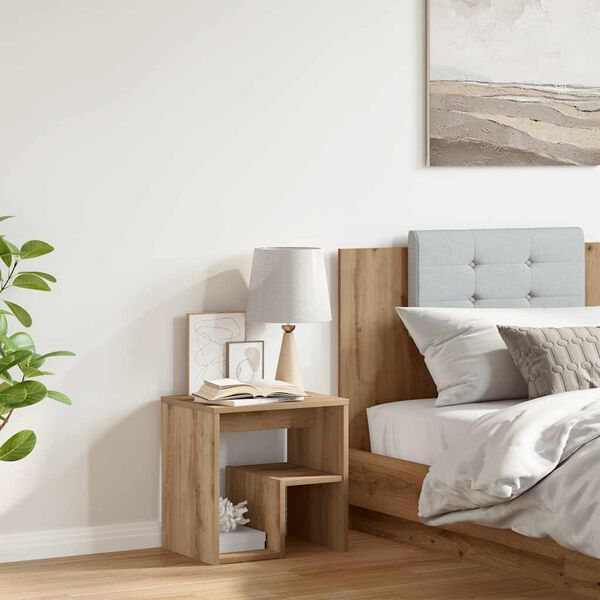 vidaXL Y&ouml;p&ouml;yt&auml; k&auml;sity&ouml;l&auml;inen tammi 40x30x40 cm lastulevy