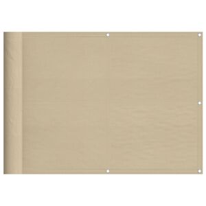 vidaXL Parvekesuoja beige 75x1000 cm 100% polyesteri Oxford kangas