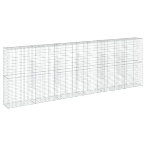 vidaXL Kivikori katolla 600x50x200 cm galvanoitu rauta