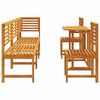 vidaXL Puutarhan Bistro Set 6 pcs Ruskea täysi akaasiapuu