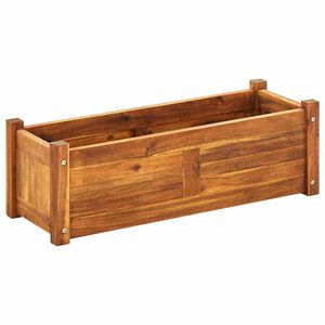 vidaXL Puutarhan korotettu kukkalaatikko akaasiapuu 76x27,6x25 cm