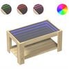 vidaXL Sohvap&ouml;yt&auml; LED-valoilla Sonoma-tammi 93x53x45 cm tekninen puu