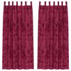 vidaXL Samettiverhot 2 pcs Viininpunainen 245 x 140 cm Sametti