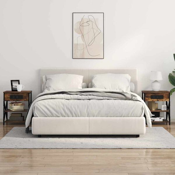 vidaXL Y&ouml;p&ouml;yt&auml;kaappi 2 pcs Savup&auml;hkin&auml; 41 x 31 x 51 cm Tekninen puu