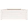vidaXL S&auml;ngynrunko laatikoilla valkoinen 90x200 cm
