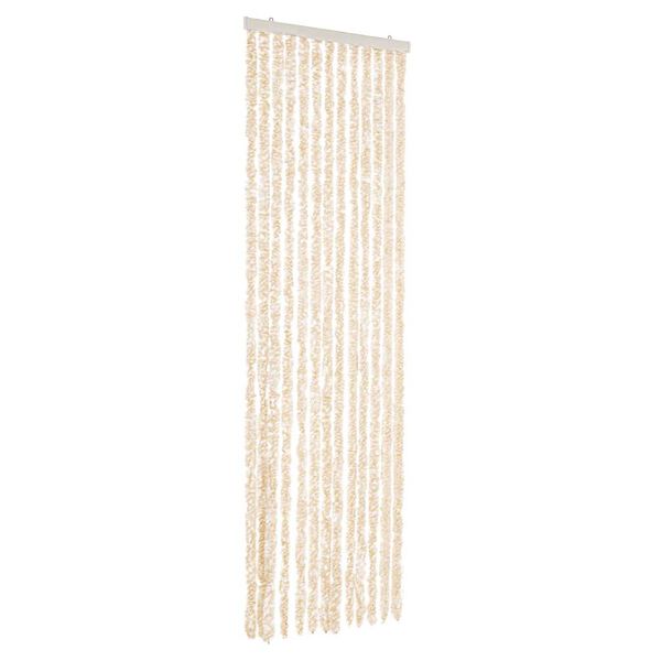 vidaXL Hyönteisverho beige ja valkoinen 56x200 cm chenille