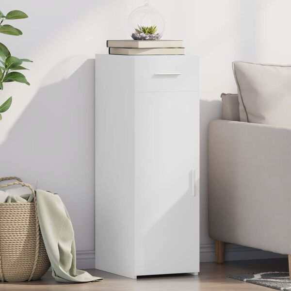 vidaXL Senkki valkoinen 30x42,5x93 cm tekninen puu