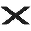 vidaXL Sohvap&ouml;yd&auml;n jalat X-muotoiset 2 kpl musta 70x(42-43) cm ter&auml;s