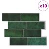 vidaXL Metrolaatta 10 pcs Tummanvihreä 29.4 x 21.4 cm