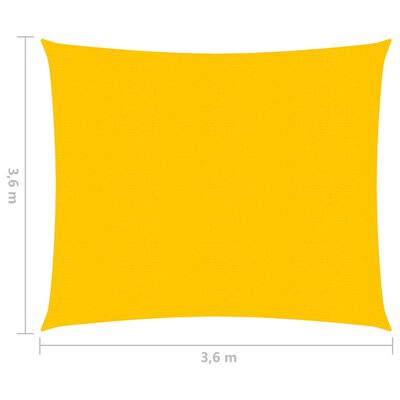 vidaXL Aurinkopurje 160 g/m² keltainen 3,6x3,6 m HDPE