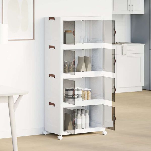 vidaXL Pinottava s&auml;ilytyslaatikko py&ouml;rill&auml; 4-kerroksinen 75 L