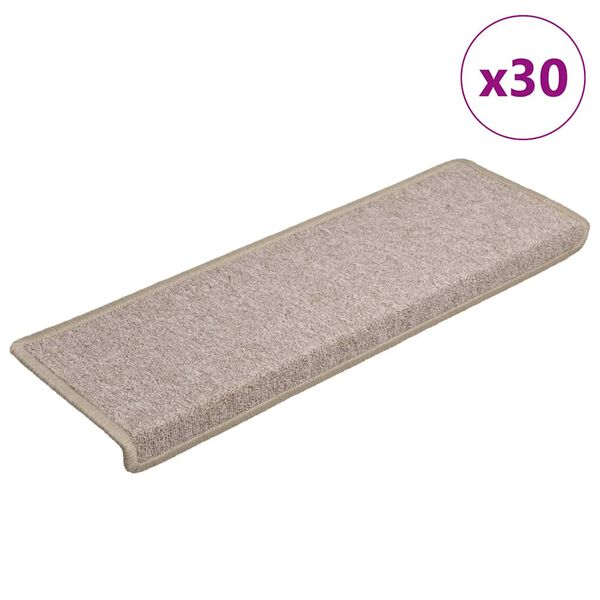 vidaXL Porrasmatot 30 kpl 65x21x4 cm harmaanruskea suorakaiteen muotoinen reuna