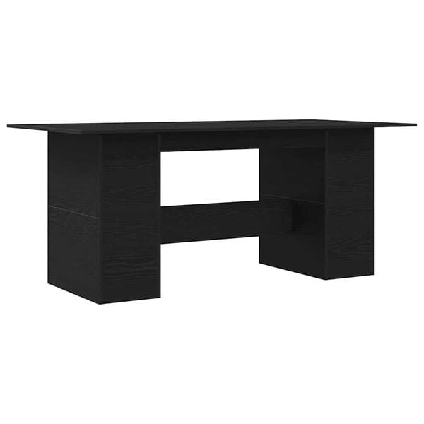 vidaXL Ruokapöytä musta tammi 180x90x76 cm tekninen puu