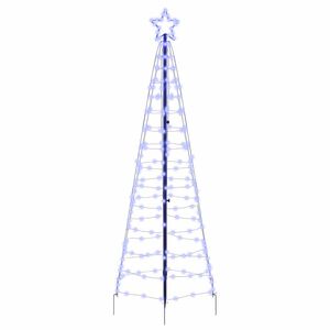 vidaXL LED-joulukuusi maapistokkeilla EKENAS 250 cm 390 LEDi&auml; Sininen
