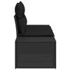 vidaXL Puutarhasohva Musta 123 x 62 x 69 cm polyrottinki