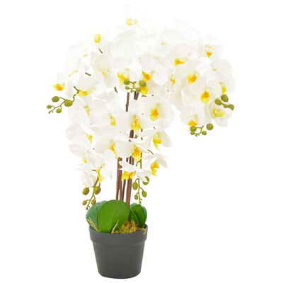vidaXL Tekokukka ruukulla orkidea valkoinen 60 cm