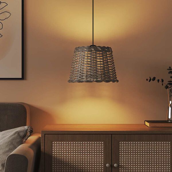 vidaXL Kattovalaisimen varjostin ruskea &Oslash;30x20 cm paju