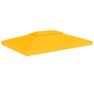 vidaXL 2-kerroksinen huvimajan katto 310 g/m&sup2; 4x3 m keltainen