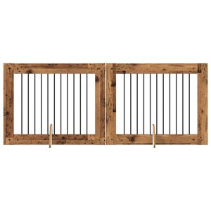 vidaXL Koiraportti jaloilla 2 pcs Vanha puu 100 x 80 cm Tekninen puu