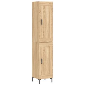 vidaXL Kaappi Sonoma-tammi 34,5x34x180 cm tekninen puu
