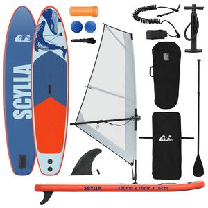 vidaXL Ilmat&auml;ytteinen SUP-lauta purjeella SCYLLA 330 x 76 x 15 cm