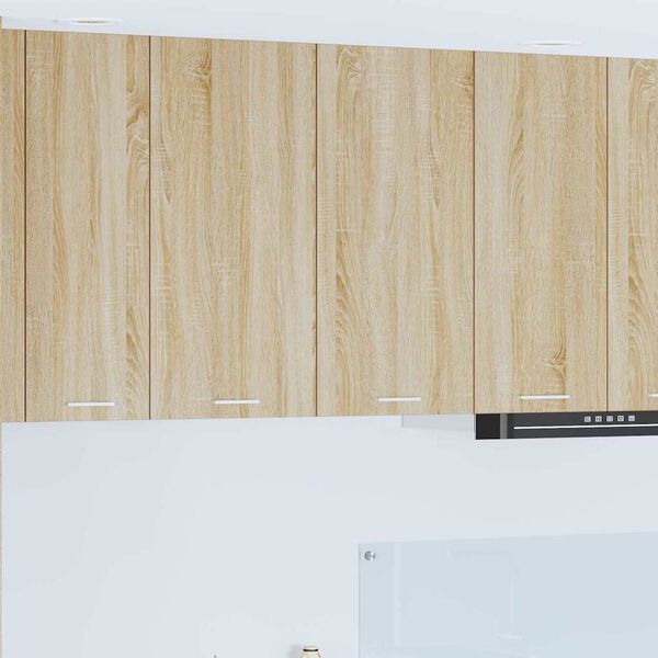 vidaXL Henkarikaappi ovella Sonoman tammi 80 x 31 x 80 cm Tekninen puu