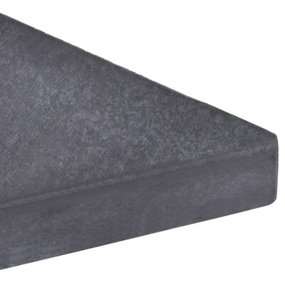 vidaXL Päivänvarjon aluspaino neliön muotoinen 15 kg musta graniitti